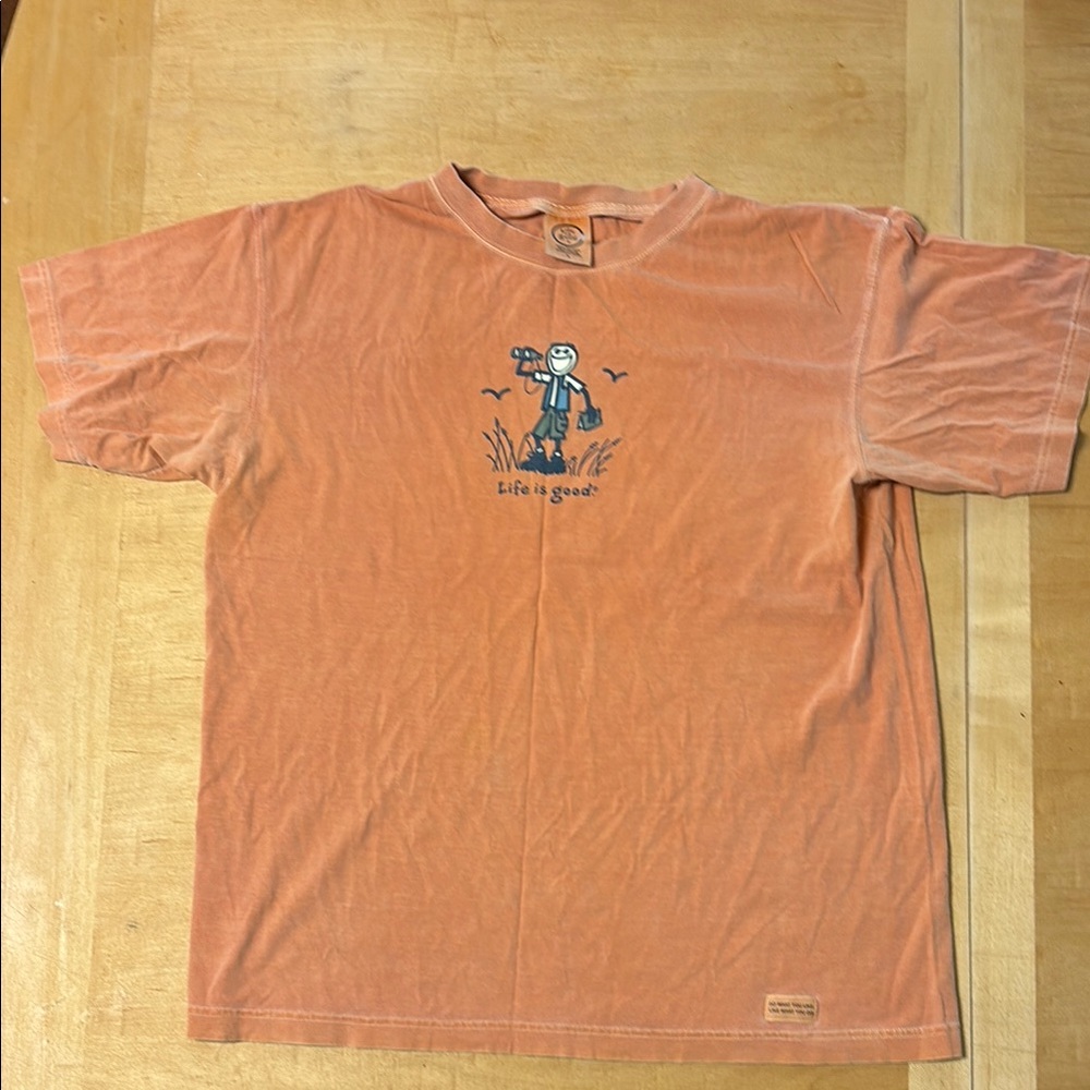 Life Is Good Orange Short Sleeve Tee